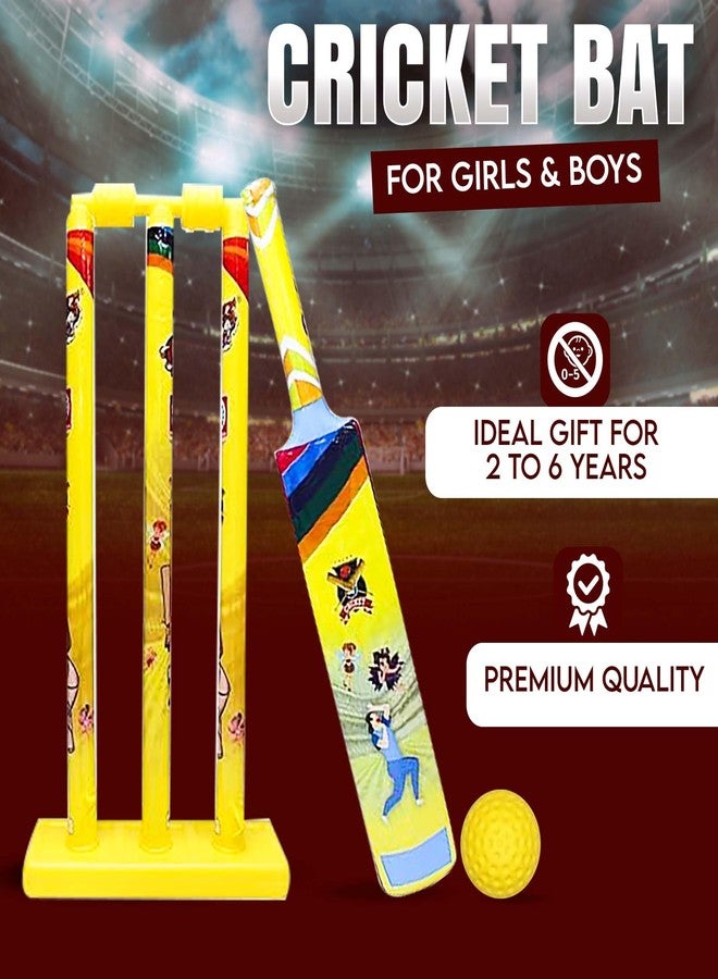 KAVIN Indoor Outdoor Playing Toys | Musical Toys | Activity and Learning Toys for Kids Boys and Girls Sports Toys Festival Return Gifts (Cricket Set) - Image 4
