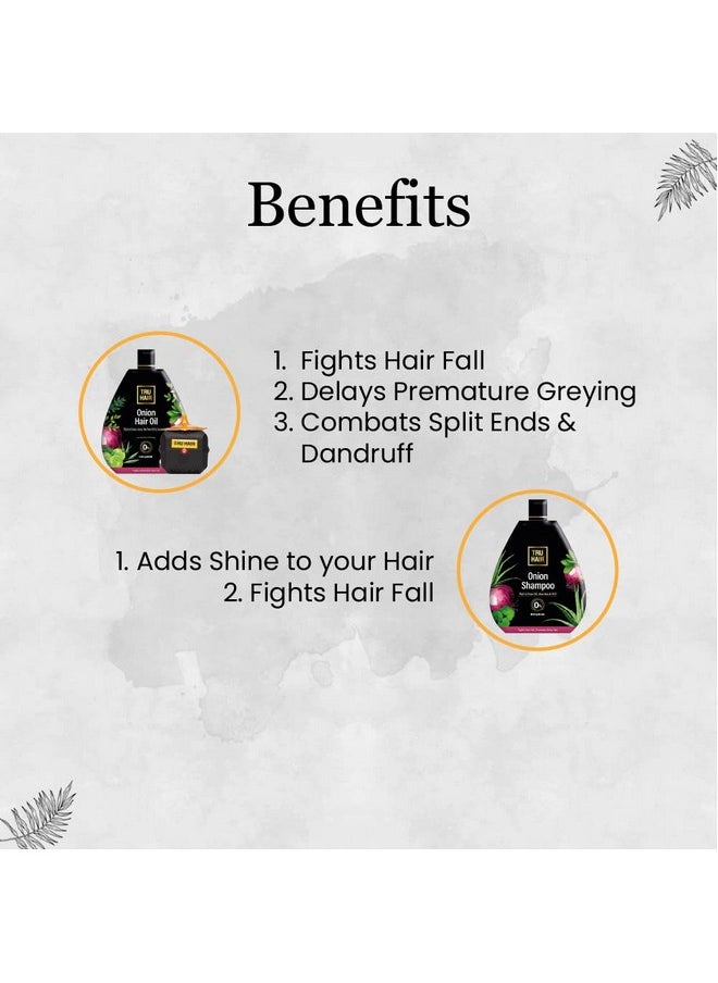 TRU HAIR Onion Hair Oil With Free Heater (110 Ml) + Onion Shampoo (200 Ml) For Dandruff Hair Fall & Premature Greying Paraben Free Silicone Free & Llp Free  - Image 2