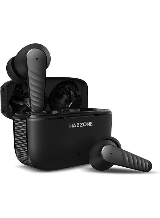 Hamzone Wireless Earbuds Bluetooth V5.4 with ENC Quad Mic, 40H Battery, Bass Sound & Type-C Fast Charging, Waterproof Earphones for Gaming, Sports & Music - Image 1