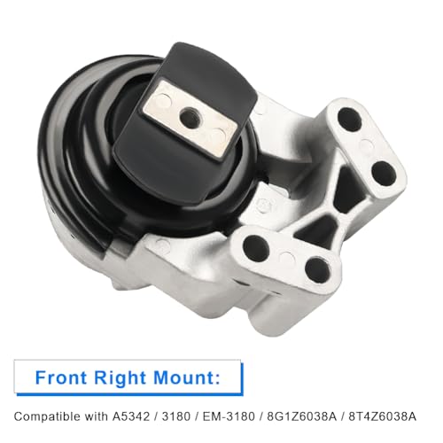 JDMON 3Pcs Engine Motor & Transmission Mount Kit Replacement for Ford Taurus 3.5L (Auto Trans) Lincoln MKS 3.7L, Mercury Sable 2008 2009 2010 2011 2012 Compatible with A5425, A5429, A5342 - Image 5