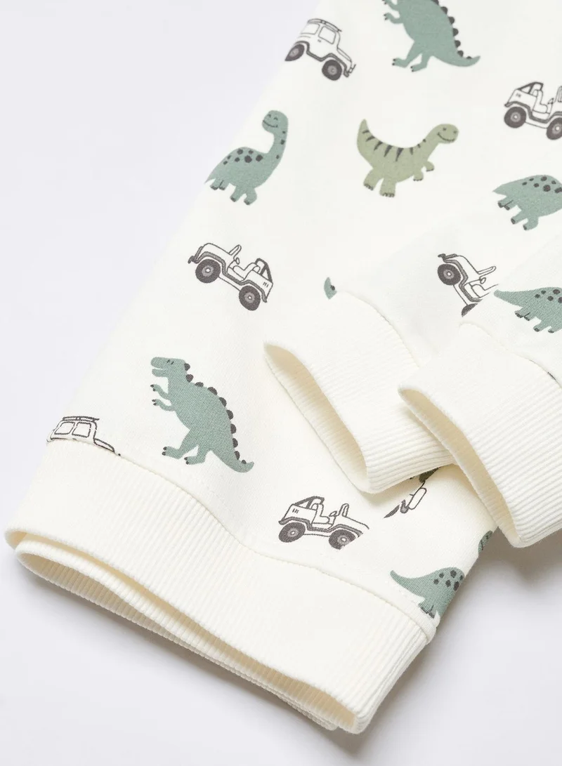 MANGO Kids Dino Print Sweatshirt