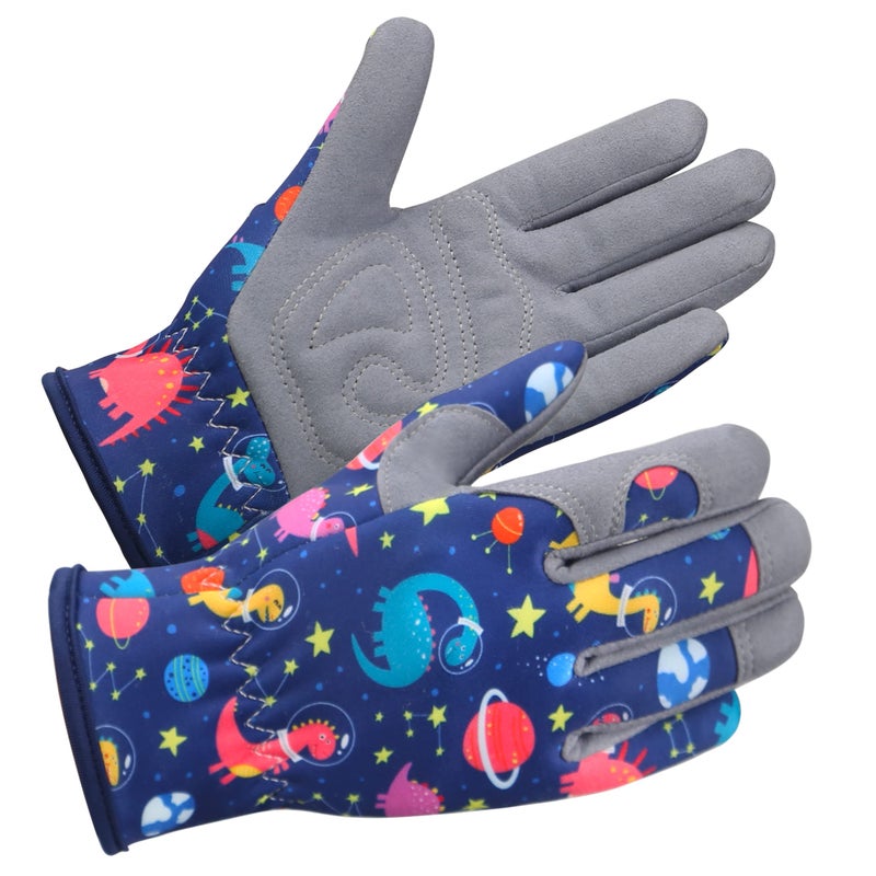 Baidast Garden Gloves for Kids, Breathable Leather Gardening Gloves for Age 3-5, Thorn Proof Working Gloves for Digging, Planting, Pruning, Small Size(Pack of 1) - Image 1