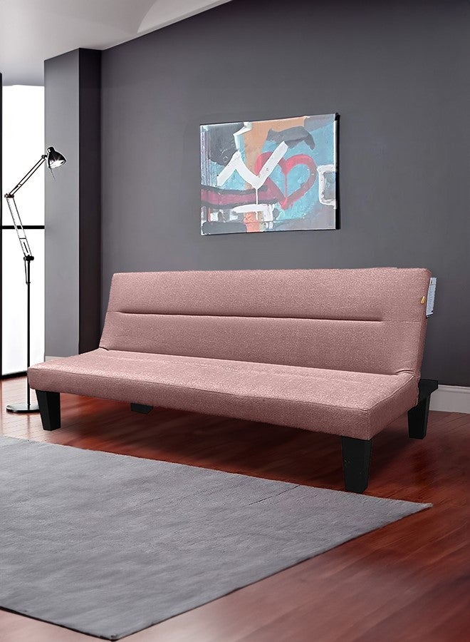 إن - هاوس أسيل | أريكه سرير 2 في 1 من الكتان 28x182x108 cm- زهري غامق - Image 1