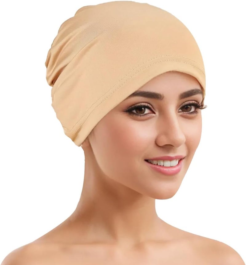 4pcs Stretchy Turban Beanie Set for Women - Assorted Colors - Image 4