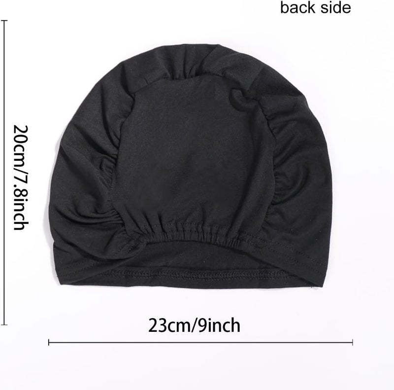 4pcs Stretchy Turban Beanie Set for Women - Assorted Colors - Image 2