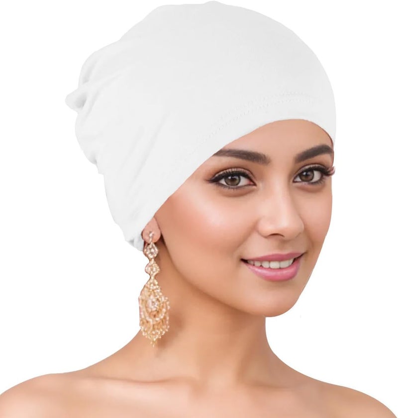 4pcs Stretchy Turban Beanie Set for Women - Assorted Colors - Image 3