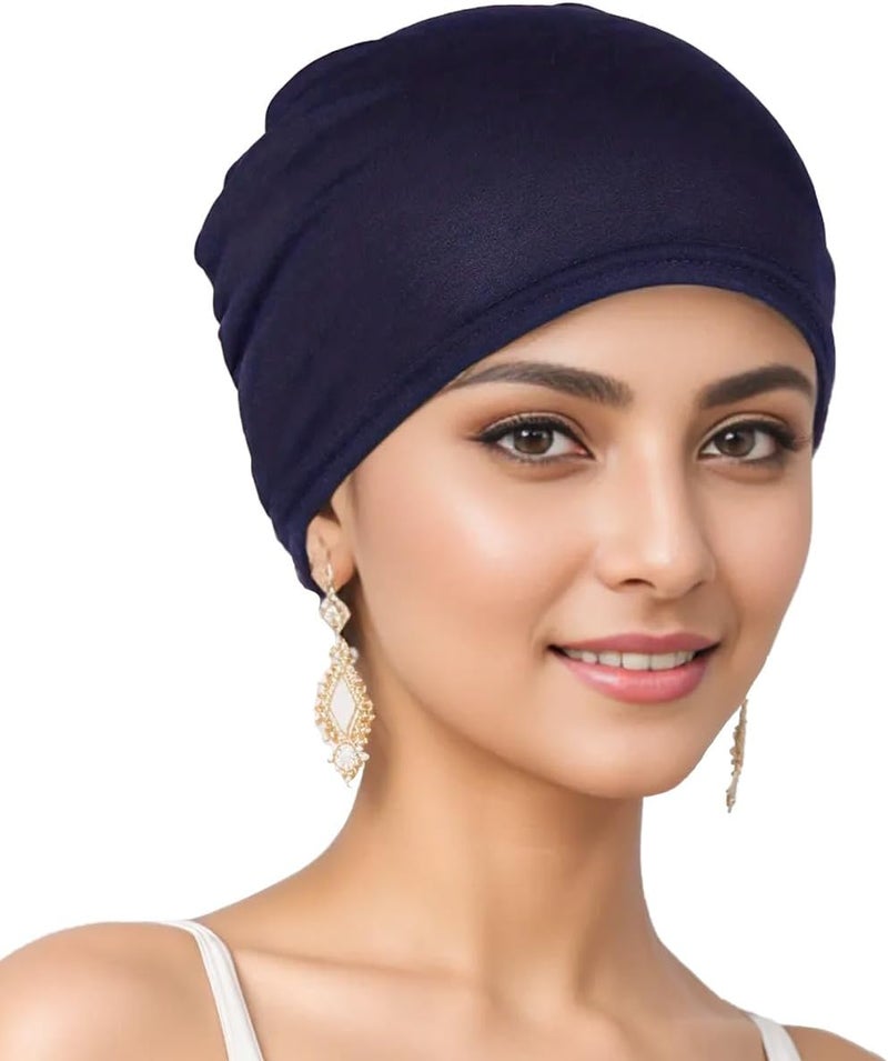 4pcs Stretchy Turban Beanie Set for Women - Assorted Colors - Image 5