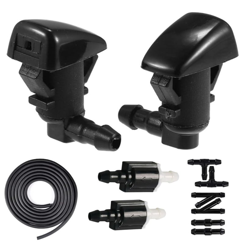 ClickFit Windshield Washer Nozzles 2PCS replacement for Cadillac CTS 20082015 Chrysler 300 Dodge Charger 20112018 Dodge Challenger Mercury Milan 20082011