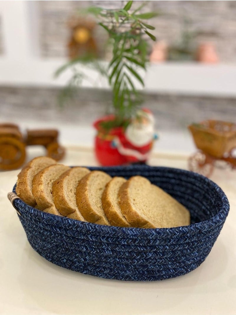 My Doğa Store My Nature Store Jute Basket Wicker Organizer Bread Basket Kitchen Basket Fruit Basket - Image 1