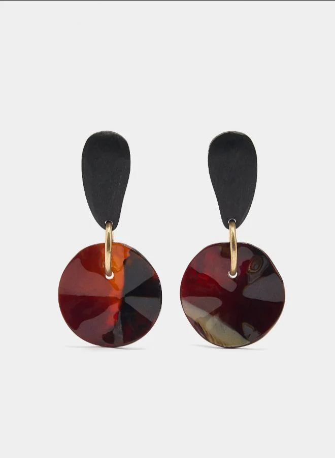 بارفوا أقراط ماكسي من الخشب