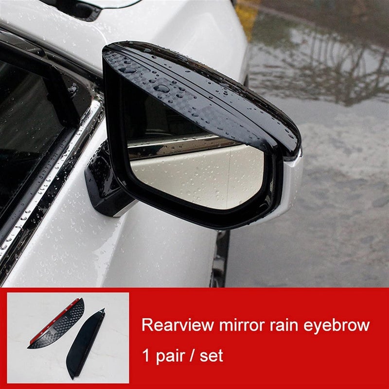 Wivplex Carbon Fiber Look Side Mirror Rain Guard Cover - Image 2
