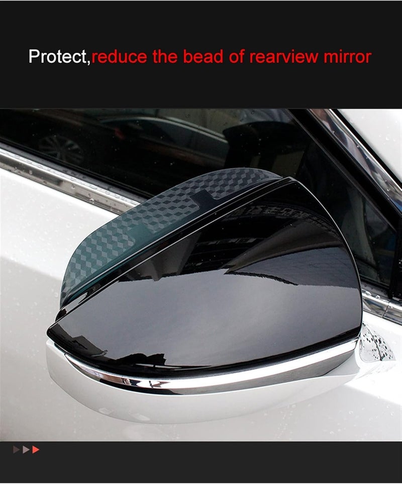 Wivplex Carbon Fiber Look Side Mirror Rain Guard Cover - Image 5