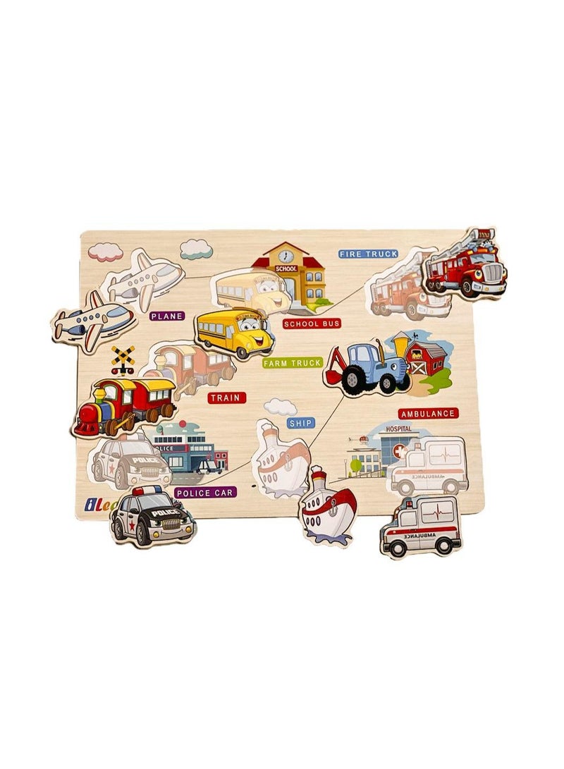 iLearn Transportation Wooden puzzle - Image 2