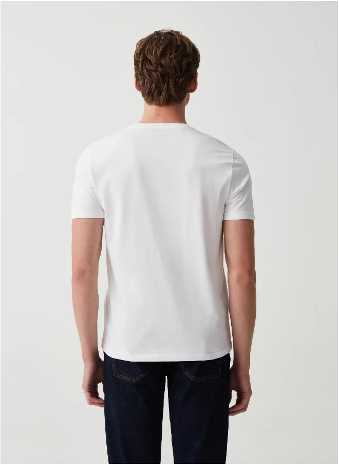 Ovs Organic cotton T-shirt with V neck