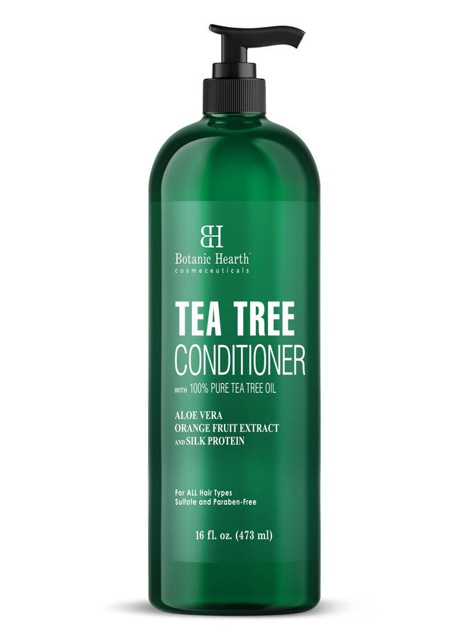Botanic Hearth Tea Tree Conditioner | For All Hair Types | Fights Dandruff & Dry Scalp | With Vitamin C, Peppermint Oil, Rosemary Oil & Lavender Oil | Sulphate & Paraben Free | 16 fl oz - Image 1