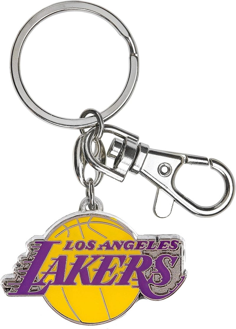 aminco NBA Los Angeles Lakers Heavyweight Keychain with Lobster Claw Attachment