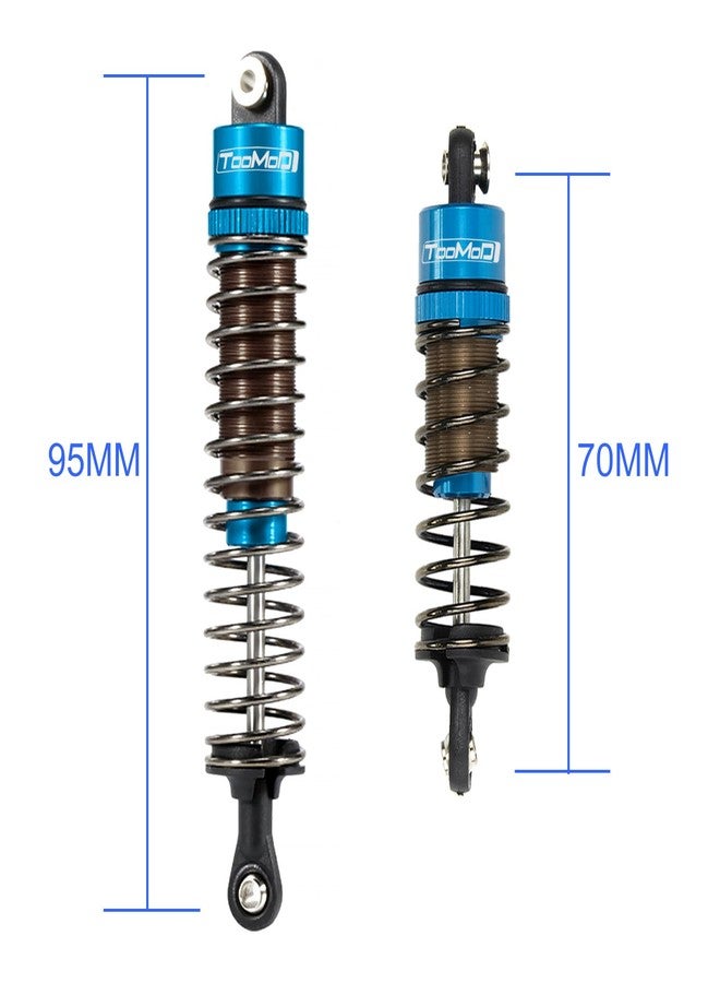 TOOMOD 1/10 70MM 95MM RC Oil filled Shock Absorbers kit for Tamiya TT-02B DT-02 DT-03 1/10 Buggy Car Upgrades Parts (Blue) - Image 2