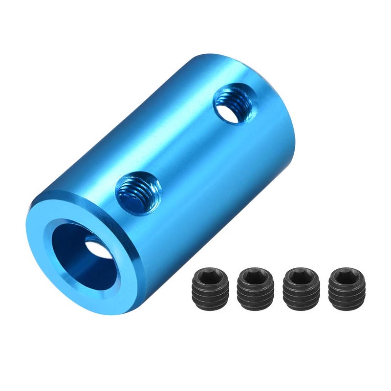 uxcell 8mm to 8mm Bore Rigid Coupling Set Screw L25XD14 Aluminum Alloy,Shaft Coupler Connector,Motor Accessories,Blue - Image 4