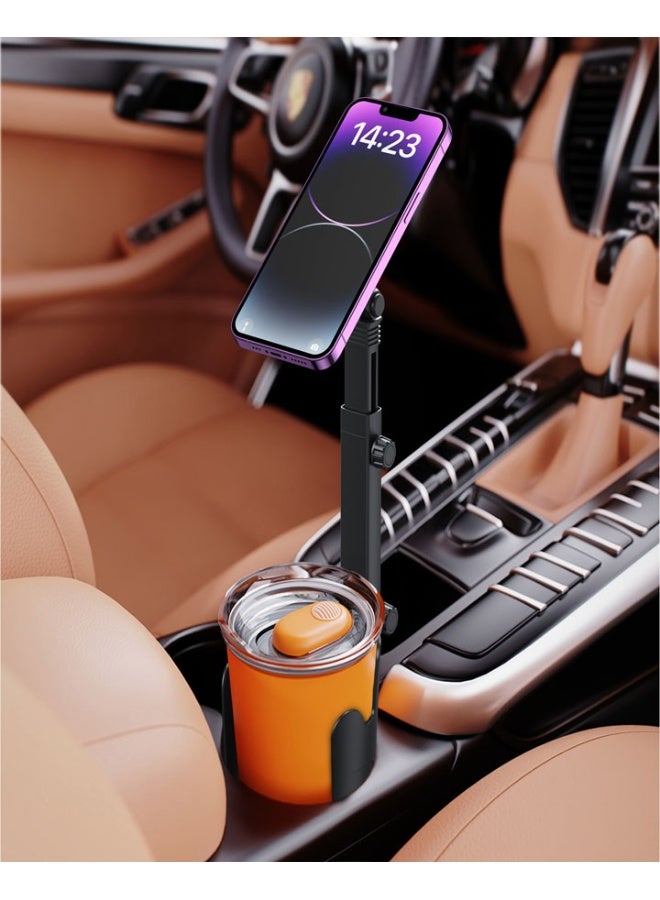 2-in-1 Cup Holder Phone Mount – Adjustable Car Mount with MagSafe Compatibility, Extendable Arm & 360° Rotation - Image 3