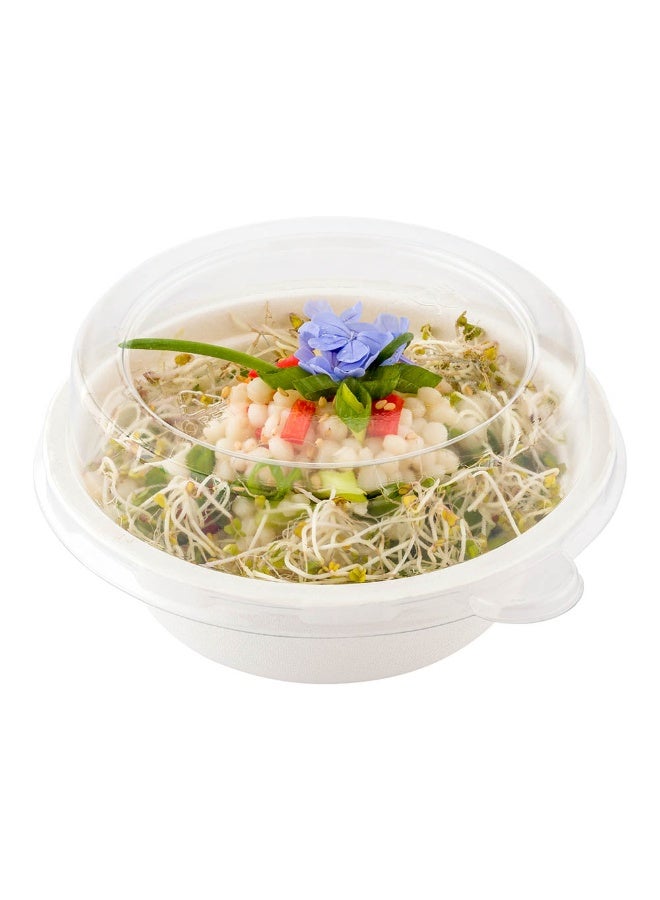 Restaurantware غطاء بلاستيكي شفاف من بولب تيك، 100 غطاء قابل للتصرف لسلطانيات السلطة - السلطانيات تباع بشكل منفصل، مع علامة مدمجة، أغطية بلاستيكية شفافة، تناسب سلطانيات بوجاس 12 أونصة - Image 2