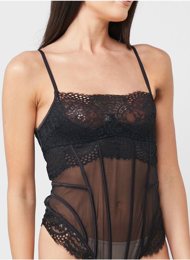 hunkemoller - Lace High Leg Body - Image 1