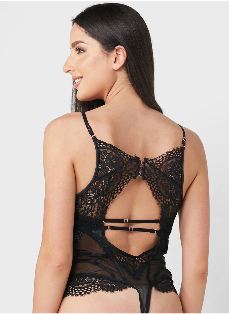hunkemoller - Lace High Leg Body - Image 1