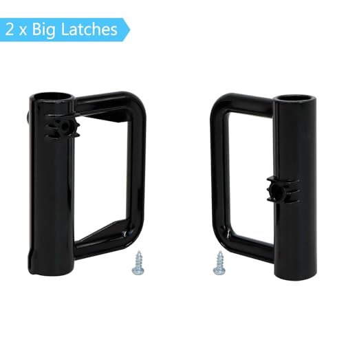 KISKIZ Retractable Baby Gate Replacement Parts (Black) Hardware Full Set Wall Mounting Accessories with Brackets Anchors and Screws - Image 2