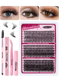 Single Cluster False Lashes Set, 3D/4D/5D Multiple Sizes Eyelashes With Eye Black, Mascara Comb, Eyelash Glue And Tweezers, Dense Natural Look Eyelashes, Curl Extension Lashes Eyelashes Set - pzsku/ZC0A057B53375FCF0B801Z/45/_/1725072096/88fda42a-b532-4f65-8e5c-2ba6222d30e1