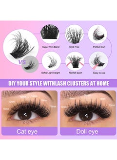 Single Cluster False Lashes Set, 3D/4D/5D Multiple Sizes Eyelashes With Eye Black, Mascara Comb, Eyelash Glue And Tweezers, Dense Natural Look Eyelashes, Curl Extension Lashes Eyelashes Set - pzsku/ZC0A057B53375FCF0B801Z/45/_/1725072126/cbdb542a-298b-4c24-82d8-2126ec258aa7