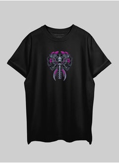 THREADCURRY THREADCURRY Alien Invader Oversized Drop Shoulder Cotton Loose Printed T-Shirt for Men  - Image 2