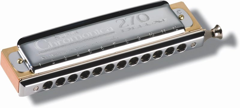 Hohner Super Chromonica 270 Deluxe Harmonica - Silver