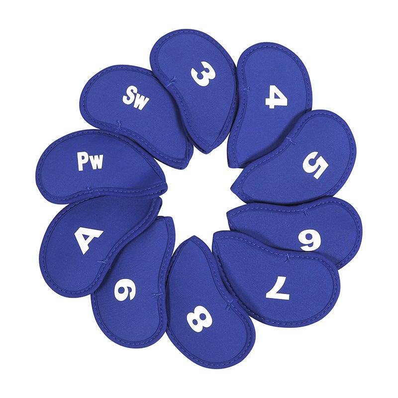 Generic Premium Golf Club Head Covers Set of 10 sapphire blue foam