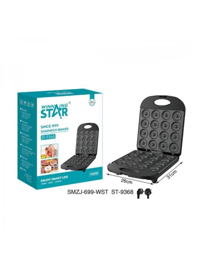 ويننج ستار صانع الساندوتشات الكهربائيةSt-9368أسود - Image 2