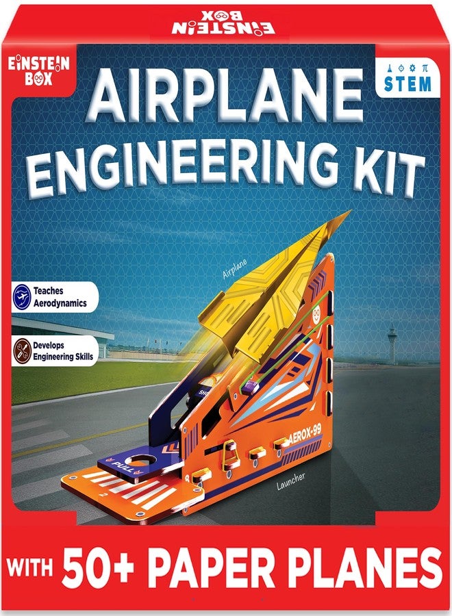 Einstein Box Airplane Engineering Kit | STEM Toy for Boys Aged 7-14 Years| 50+ Planes with Rocket & Jet Themes| Exciting DIY Birthday Gift for Kids | - Image 1