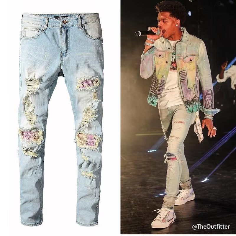 Unisex Casual Daily Denim Jeans - Image 2