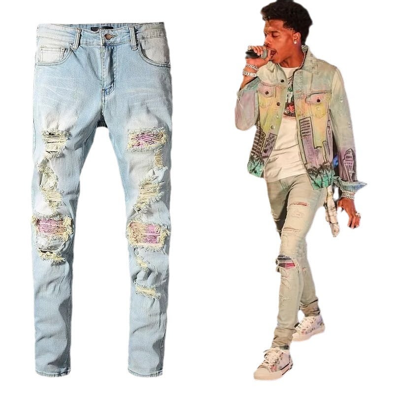 Unisex Casual Daily Denim Jeans - Image 5