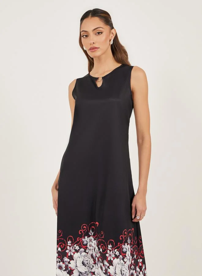 Styli Floral Border Dress