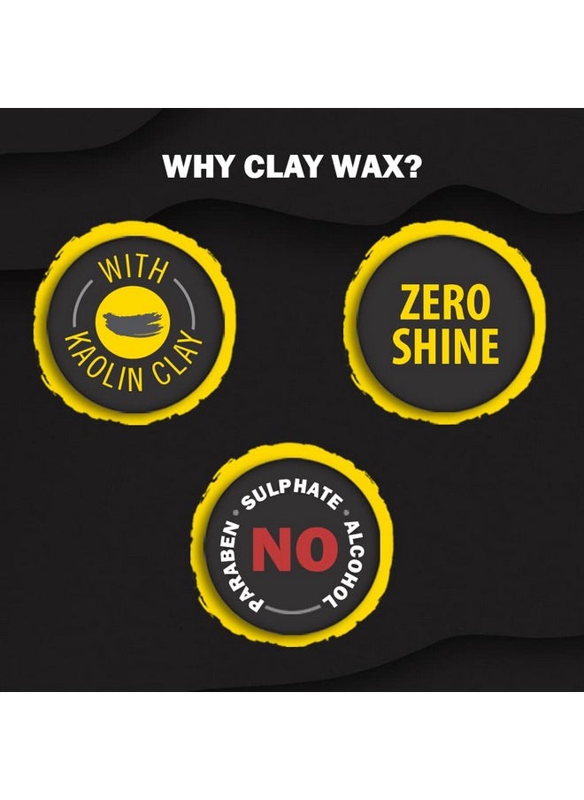 SET WET Hair Wax For Men - Hair Clay Wax 60G| Strong Hold, Ultra Matte Finish, With Bentonite Clay, Restylable Anytime, Easy Wash Off| No Paraben, No Sulphate, No Alcohol  - Image 3