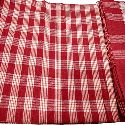 rdassociates Bengals Soft Cotton red Checks Bath gamcha for Bathing Kids Friendly(Pack of 2) - Image 4