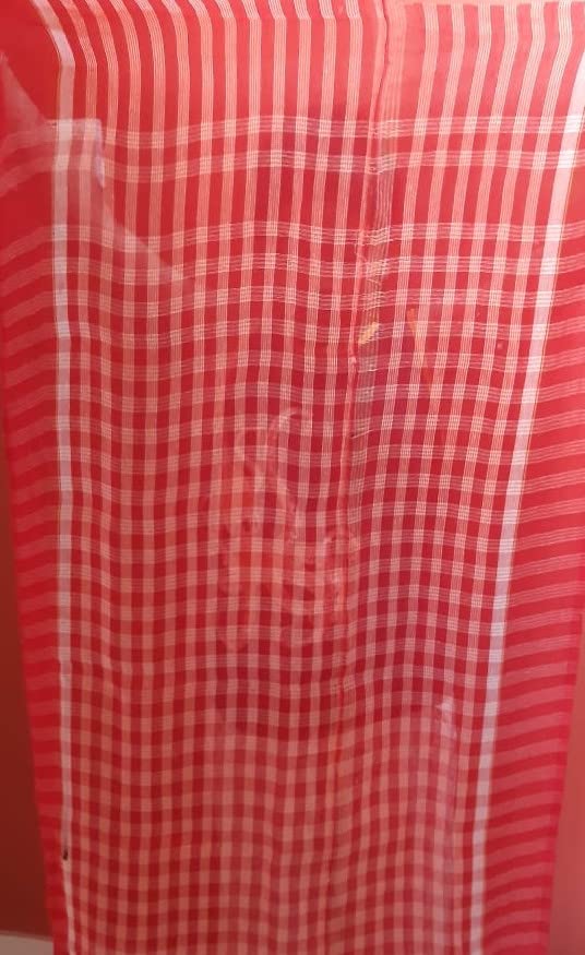 rdassociates Bengals Soft Cotton red Checks Bath gamcha for Bathing Kids Friendly(Pack of 2) - Image 3