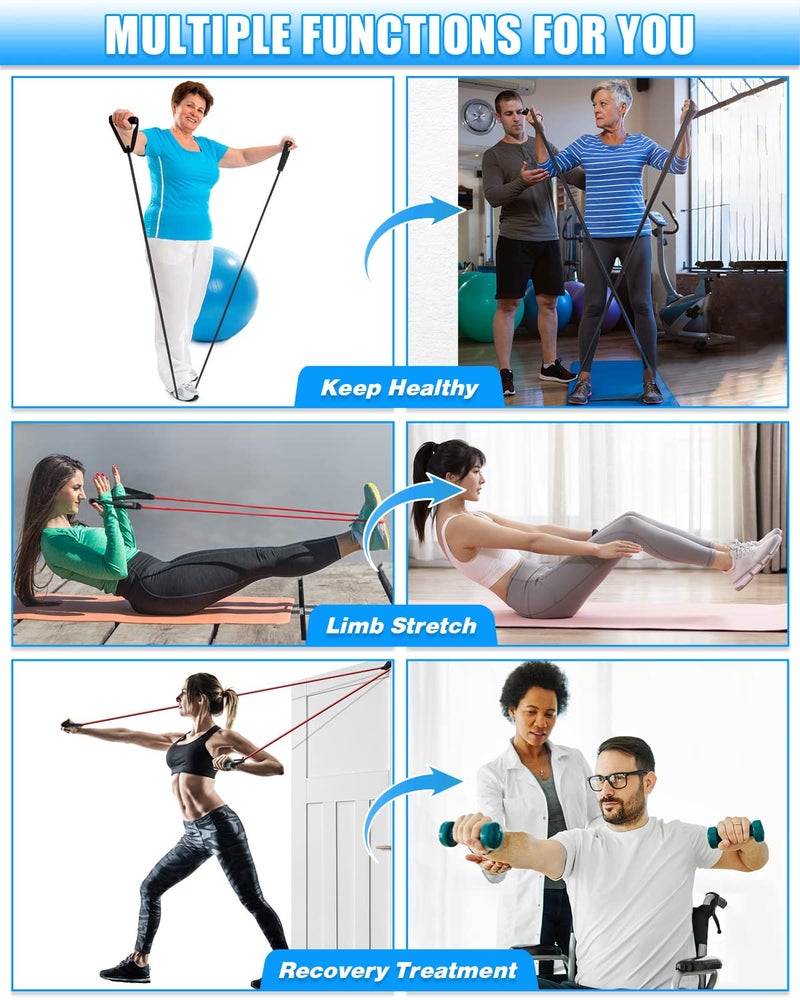 Brebebe Resistance Bands for Physical Therapy, Multi Point Door Anchor Strap for Home Gym Workout, Bands with Handles for Recovery, Stretch, Fitness, Door Workout Accessories, No Tools, No Drilling - Image 3