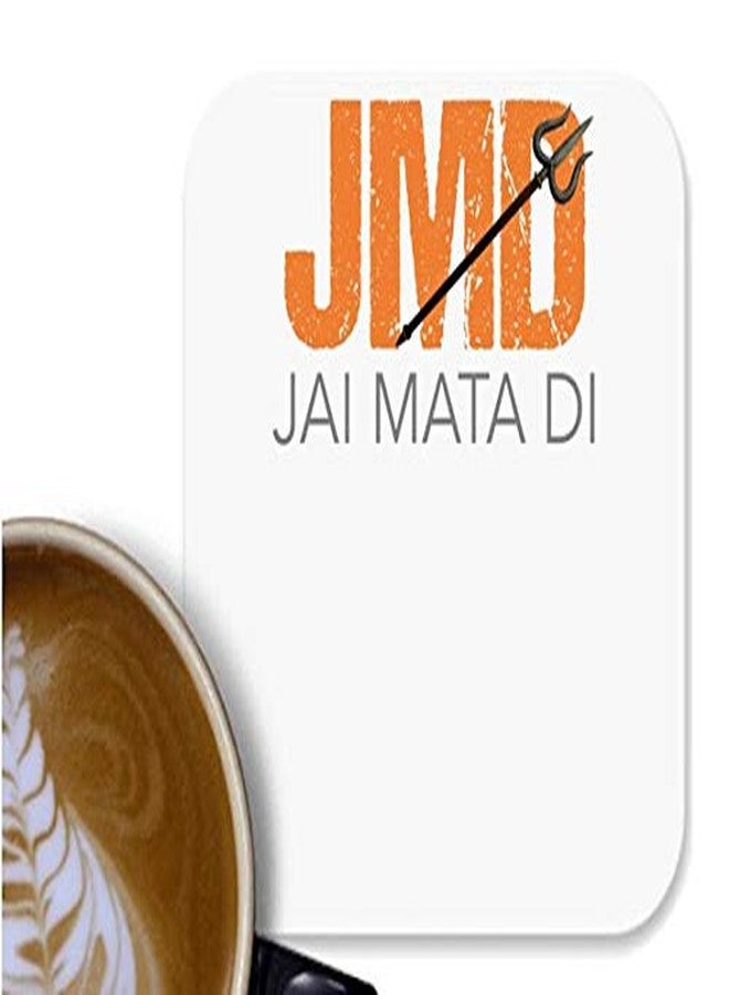 UDNAG MDF Tea Coffee Coaster 'Navratri | JMD Jay MATA Di' for Office Home [90 x 90mm]