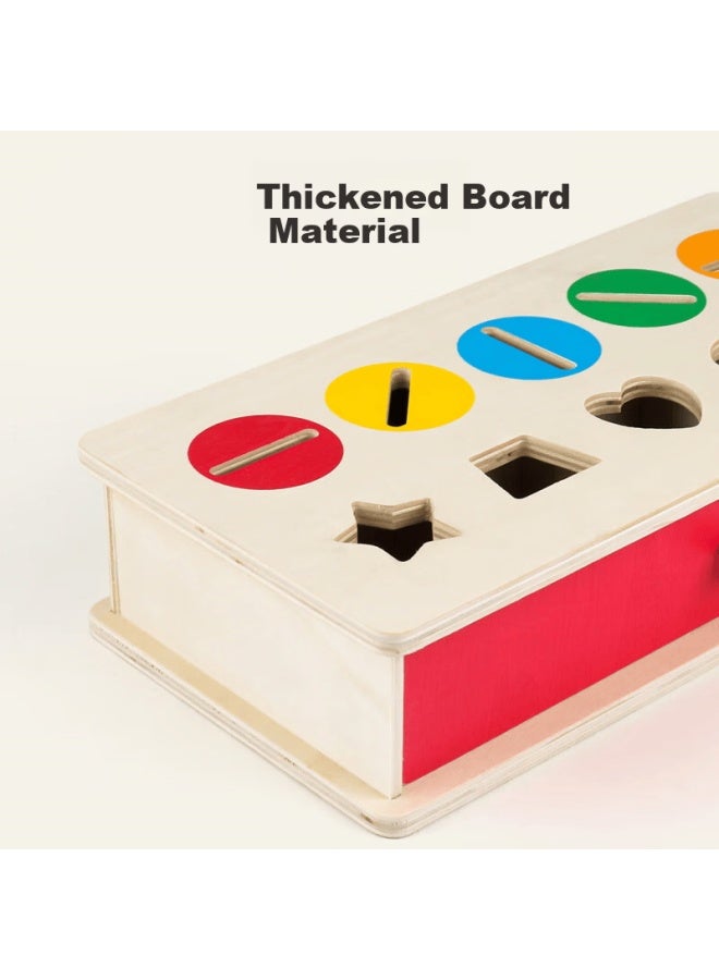 Mkbibi Montessori Early Education Coin Box Baby Color Recognition Shape Sorting Matching Children's Educational Toy - Image 3