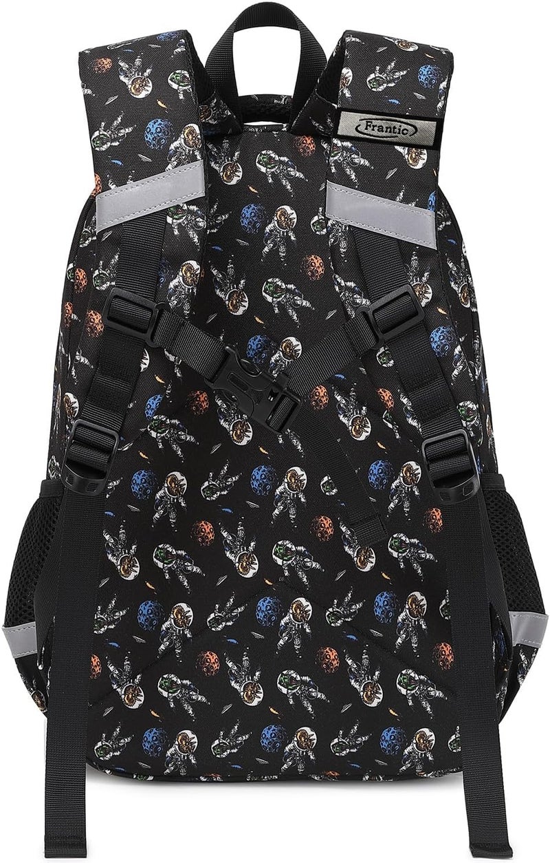 Frantic Polyester Waterproof 26 L School Backpack School Bag Daypack Picnic Bag For School Going Boys & Girls(RR_Black_Angry_Dino) - Image 5