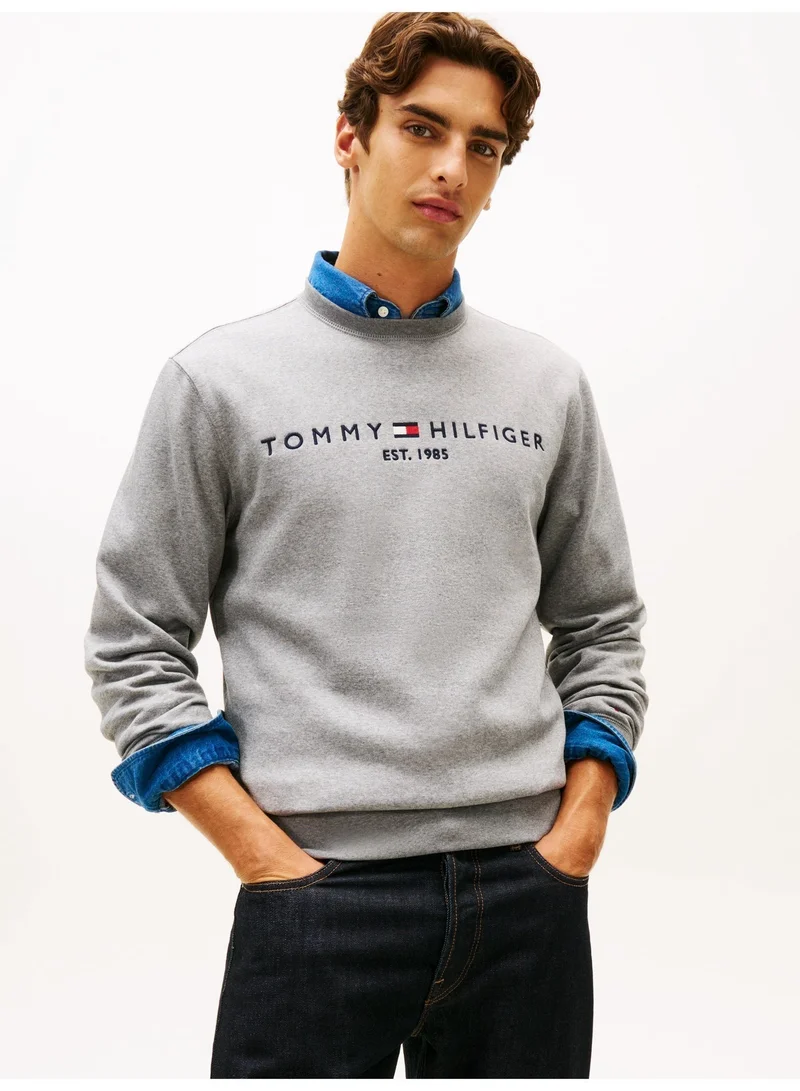 TOMMY HILFIGER Logo Embroidery Flex Fleece Sweatshirt