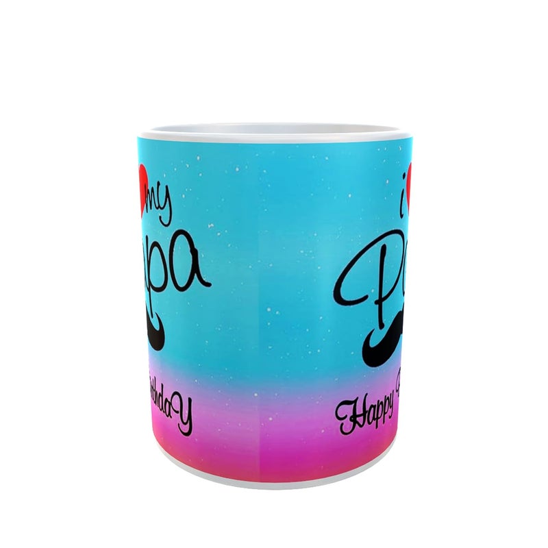 My D SQUARE Birthday Coffee Mug I Love My Papa Motivational for Father Dad 1 Piece White Ceramic Cup Ceramic Mugs 325 Ml - Image 3