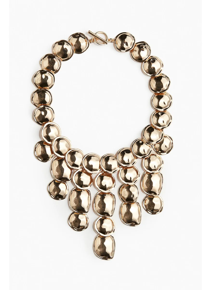 اتش اند ام Short Metal-Disc Necklace