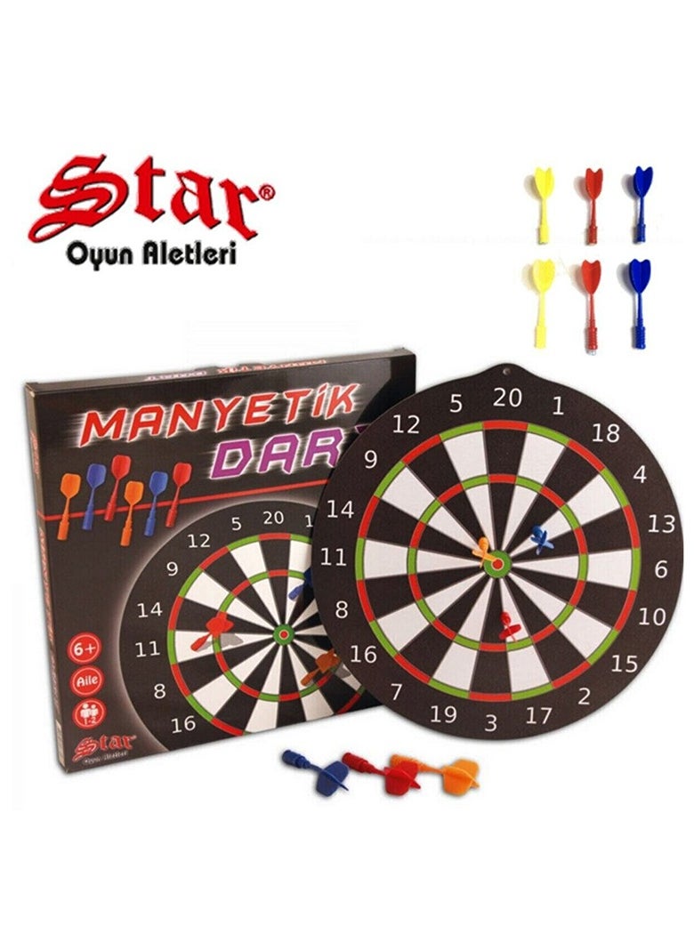Star Magnetic Dart Game – 42cm Safe Dartboard Set with 6 Magnetic Darts, Family-Friendly Indoor Game for Kids & Adults, Made in Turkey  - Image 4