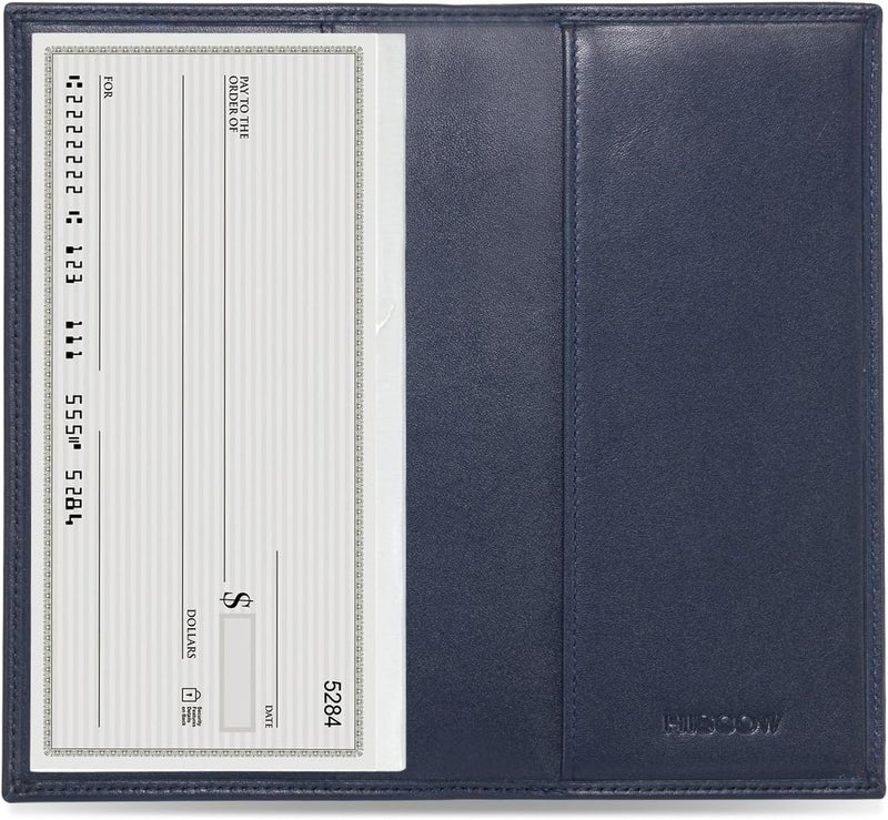 HISCOW Minimalist Checkbook Cover - Full Grain Leather - Image 1