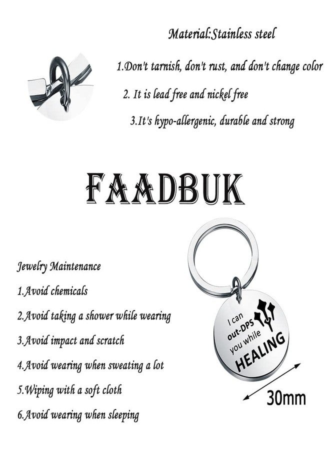 FAADBUK هدية مستوحاة من حكيم FAADBUK، معالج حكيم للاعبين، أستطيع أن أتفوق عليك في الضرر أثناء العلاج، سلسلة مفاتيح (التفوق في الضرر) - Image 2